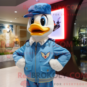 Sky Blue Goose maskot...