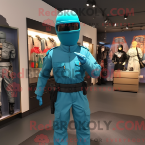 Cyan Gi Joe Maskottchen...