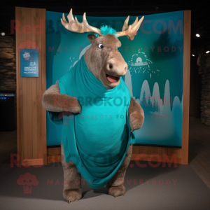 Cyan Irish Elk maskot...