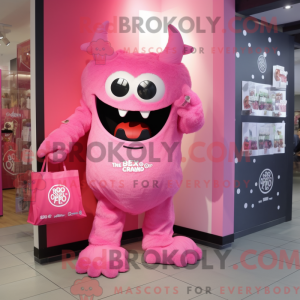 Rosa Demon Maskot Kostyme...