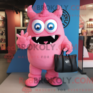 Rosa Demon Maskot Kostyme...