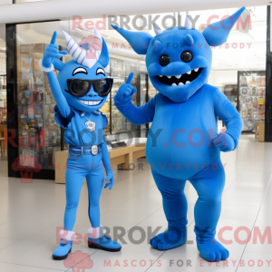 Blue Devil maskot kostume...