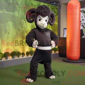 Black Ram mascot costume...