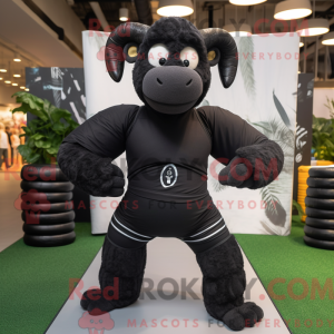 Black Ram mascot costume...