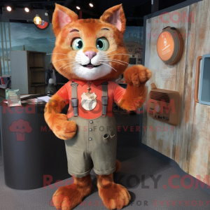 Rust Cat maskot kostume...