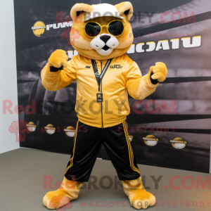 Gull Puma maskot drakt...
