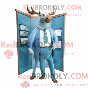 Sky Blue Irish Elk maskot...