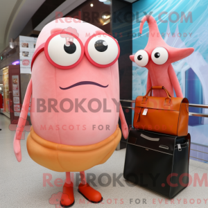 Peach Squid mascot costume...