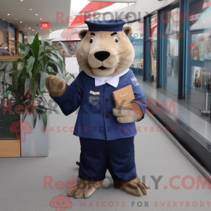 Navy Capybara mascot...