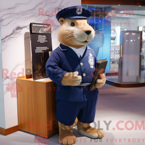Navy Capybara maskot...