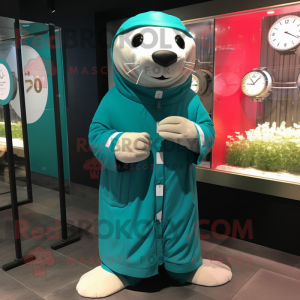 Teal Seal mascotte kostuum...