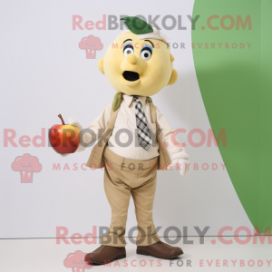 Creme æble maskot kostume...