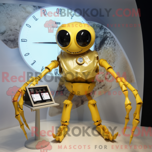 Gold Spider mascot costume...