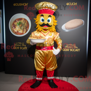 Gold Goulash mascot costume...