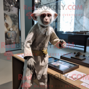 Sølv Capuchin Monkey maskot...