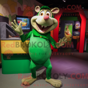 Grøn Ratatouille maskot...