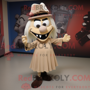 Tan Witch mascot costume...