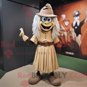 Tan Witch mascot costume...