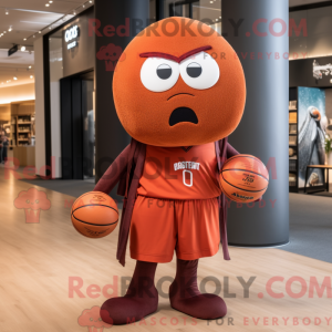 Rust Basketball Ball mascot...