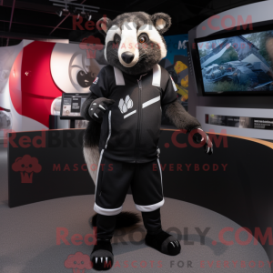 Black Badger maskot kostume...