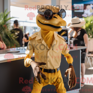 Gold Deinonychus mascot...
