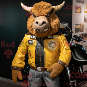 Goldener Bison Maskottchen...