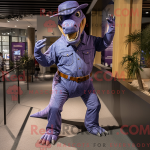 Purple Allosaurus mascot...