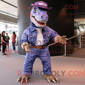 Purple Allosaurus mascot...