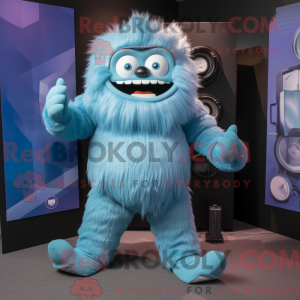 Blauw Yeti-mascottekostuum...