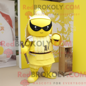 Lemon Yellow Samurai mascot...