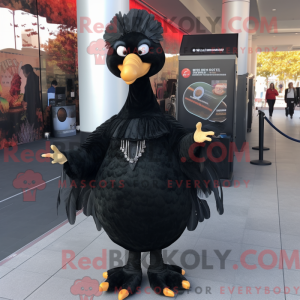 Sort Tyrkiet maskot kostume...