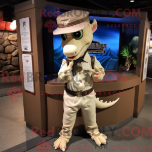 Beige Dragon maskot...