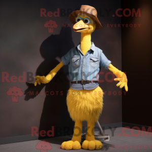 Gul struts maskot drak...