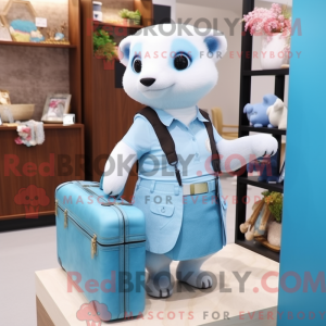 Sky Blue Ferret mascot...