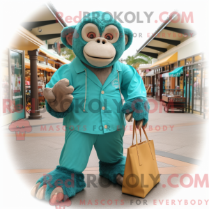 Teal Chimpanzee mascot...