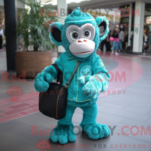 Teal Chimpanzee mascot...