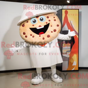 White Pizza Slice mascot...