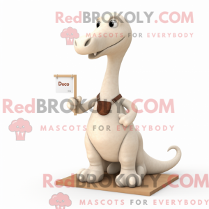 Cream Diplodocus mascot...