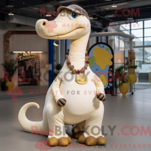 Creme Diplodocus maskot...