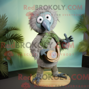 Gray Kiwi mascot costume...