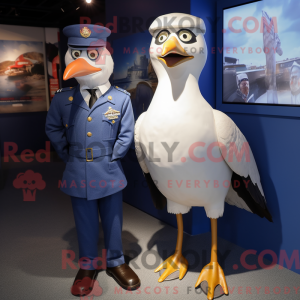 Navy Gull-mascottekostuum...