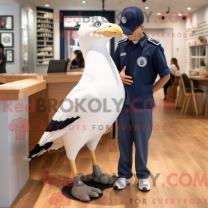 Navy Gull-mascottekostuum...