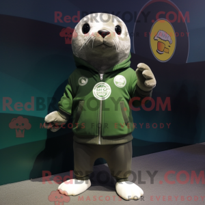 Olive Seal maskot kostume...