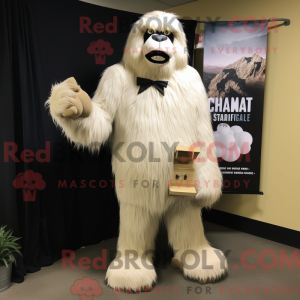 Cream Sasquatch mascot...