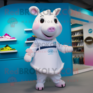 White Sow maskot drakt...