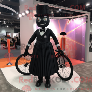 Black Unicyclist mascot...