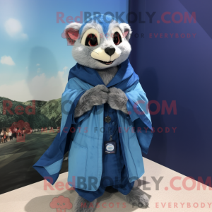 Blue Ferret mascot costume...