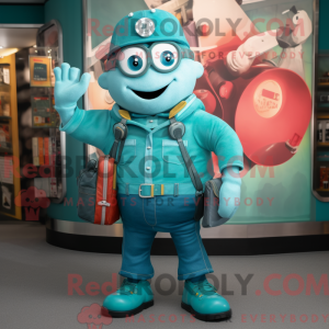 Teal Armbanduhr Maskottchen...