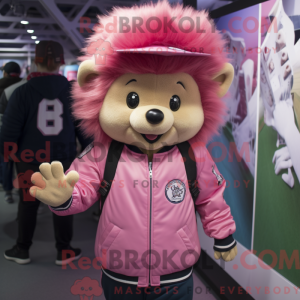 Rosa Piggsvin maskot...