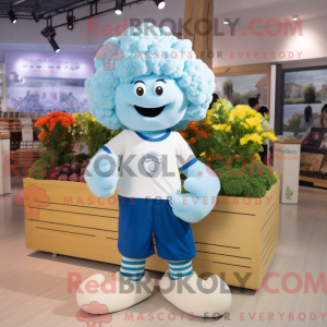 Sky Blue Cauliflower mascot...